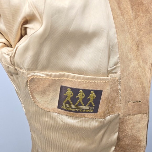 Vintage 70’s Robert Lewis Suede Leather Blazer 40L - Picture 6 of 13